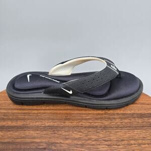 Nike Comfort Footbed Sandals Womens 8 Black Slip On Thong Comfort Cushion Soft